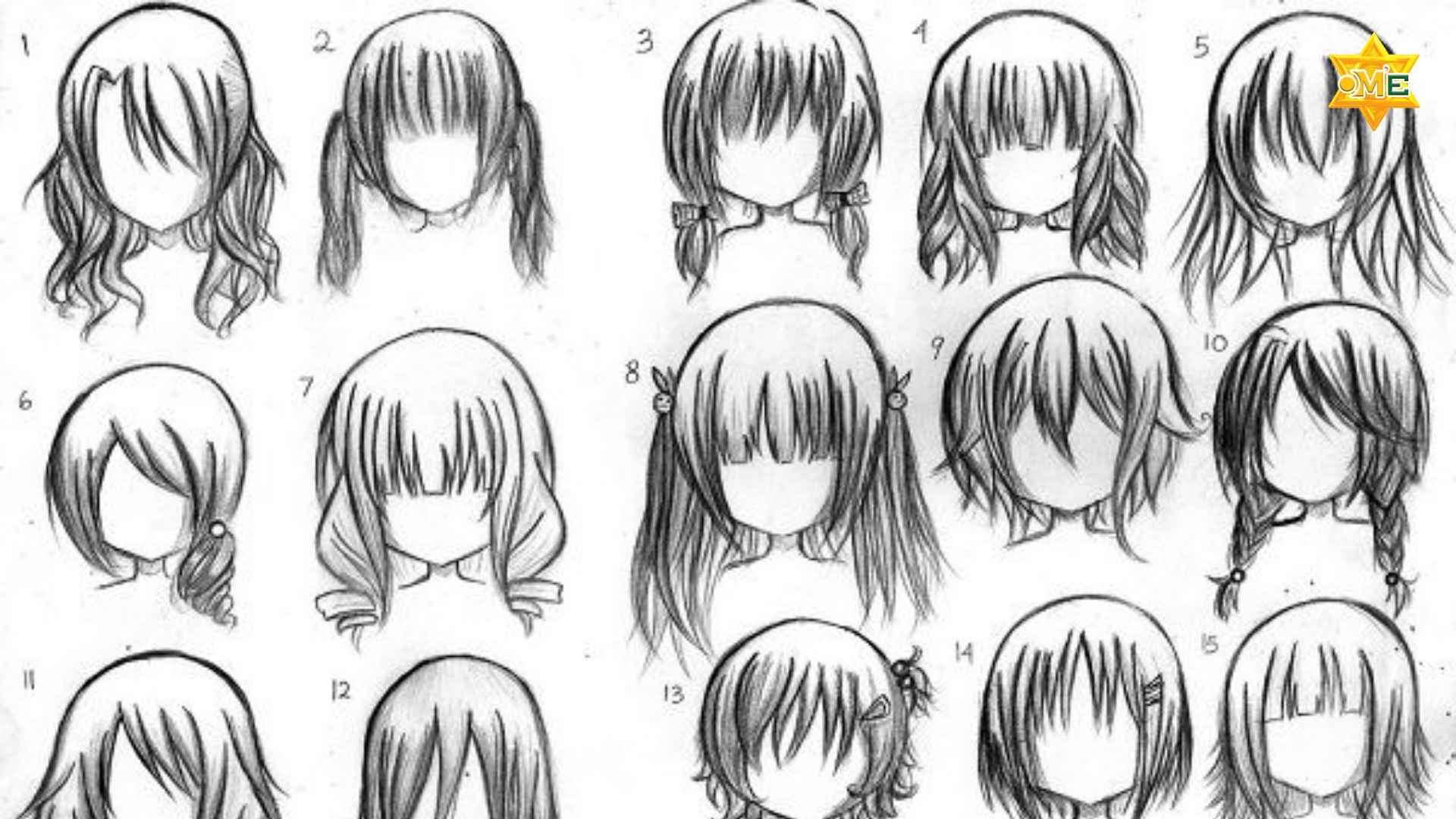 Cách Vẽ Tóc Anime Nam Nữ Đơn Giản