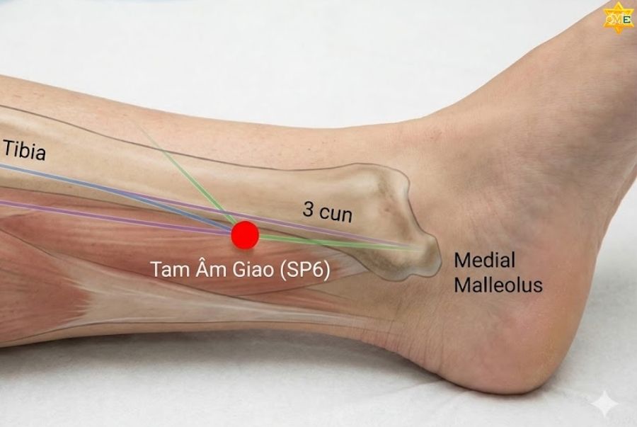 Hướng dẫn cách bấm huyệt Tam Âm Giao đúng cách