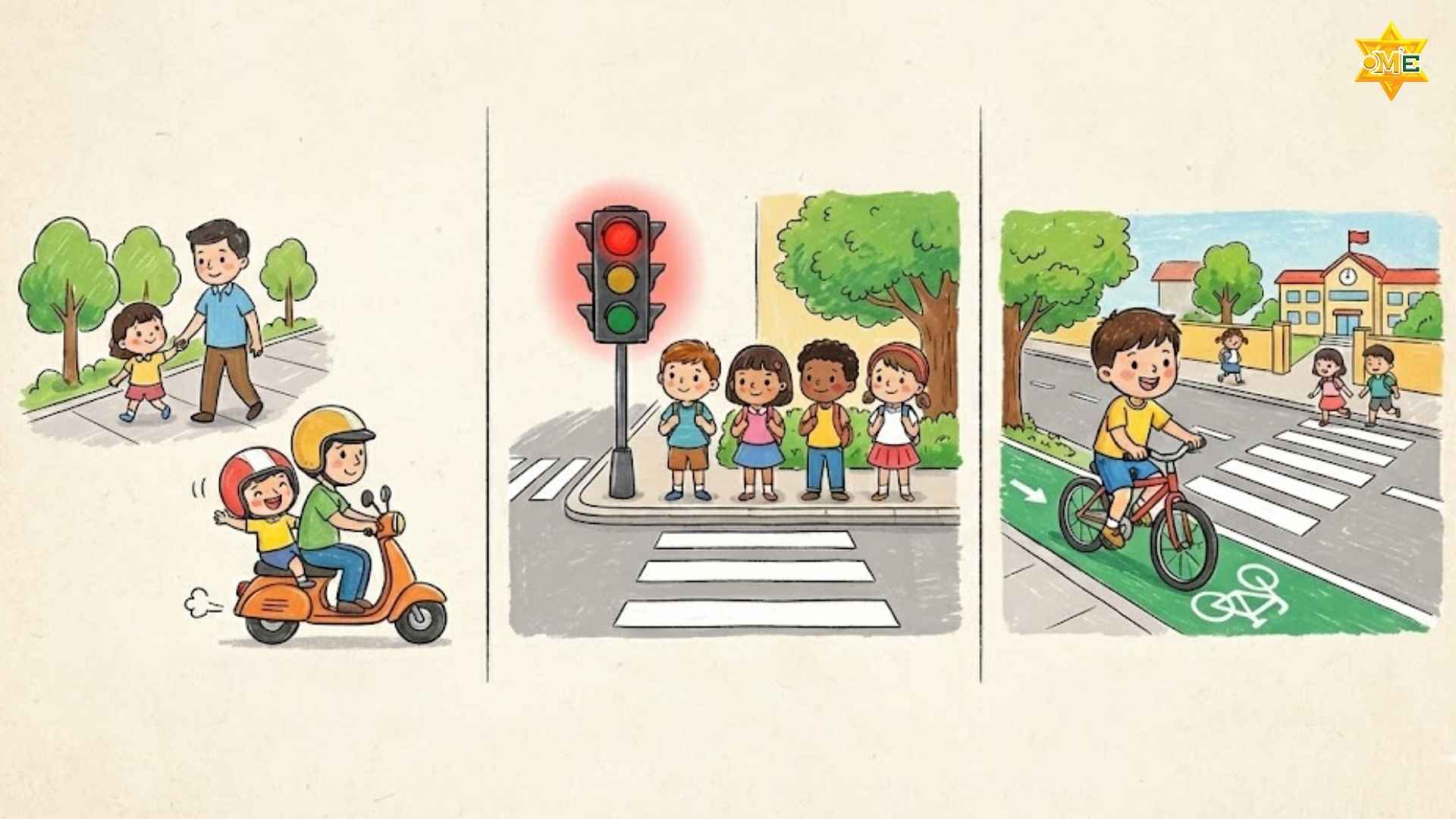 Gợi ý mẫu hình vẽ an toàn giao thông