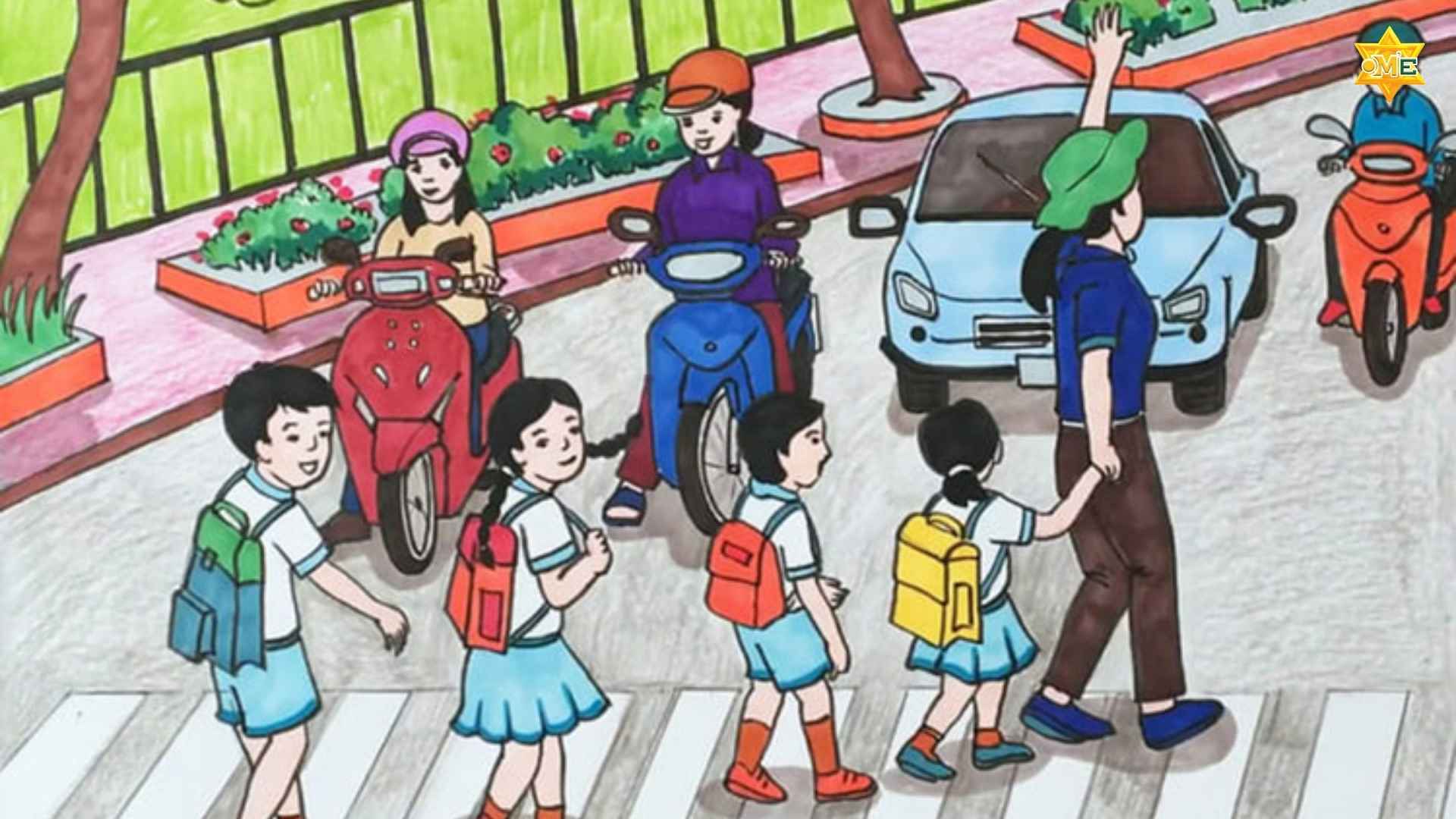 Gợi ý mẫu hình vẽ an toàn giao thông