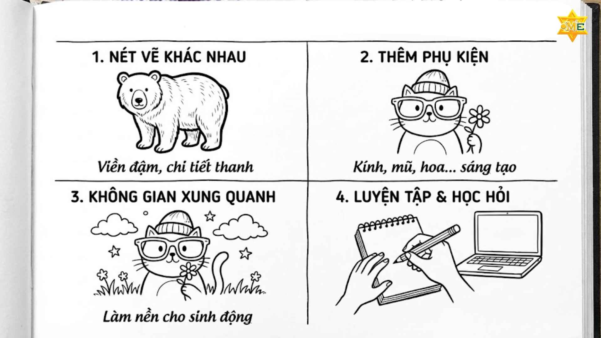 Hướng dẫn vẽ doodle con vật