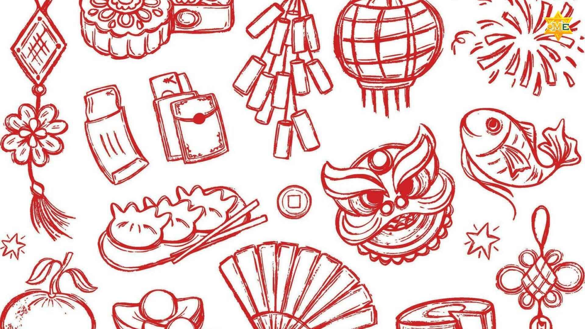 Hướng dẫn vẽ doodle tết đơn giản