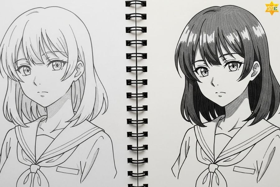 5 Bước Hướng Dẫn Cách Vẽ Anime Nữ Đẹp