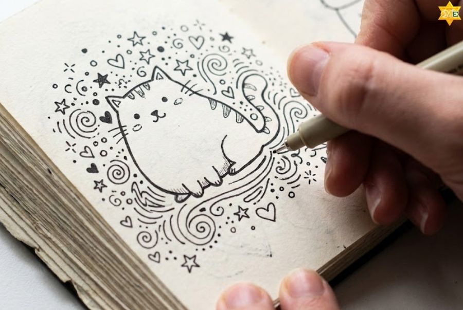 Hướng dẫn vẽ doodle cute đơn giản qua 4 bước
