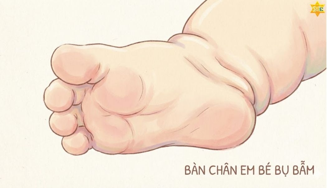 Vẽ bàn chân trẻ em
