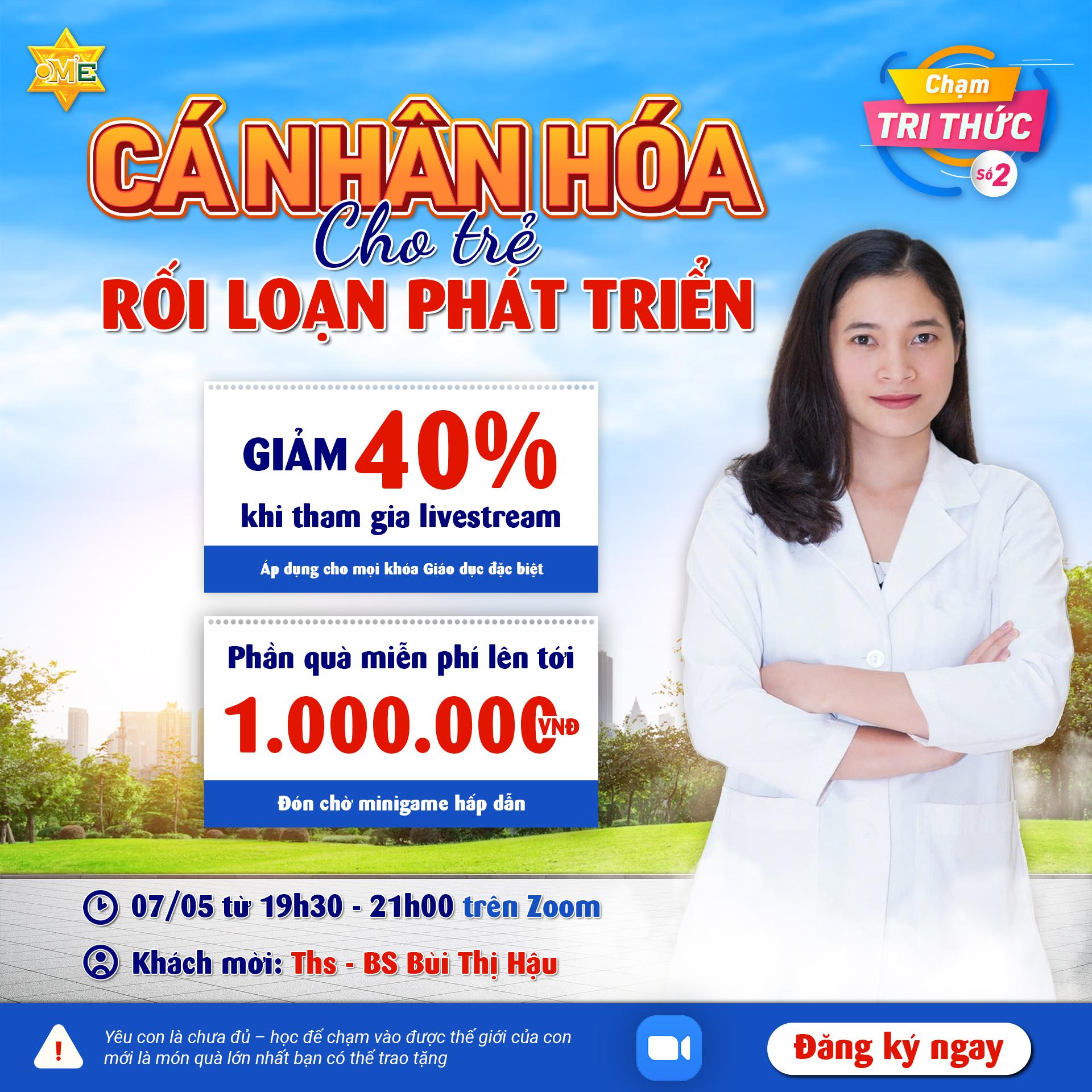 CHẠM TRI THỨC SỐ 2: CHƯƠNG TRÌNH CÁ NHÂN HÓA CHO TRẺ ĐẶC BIỆT