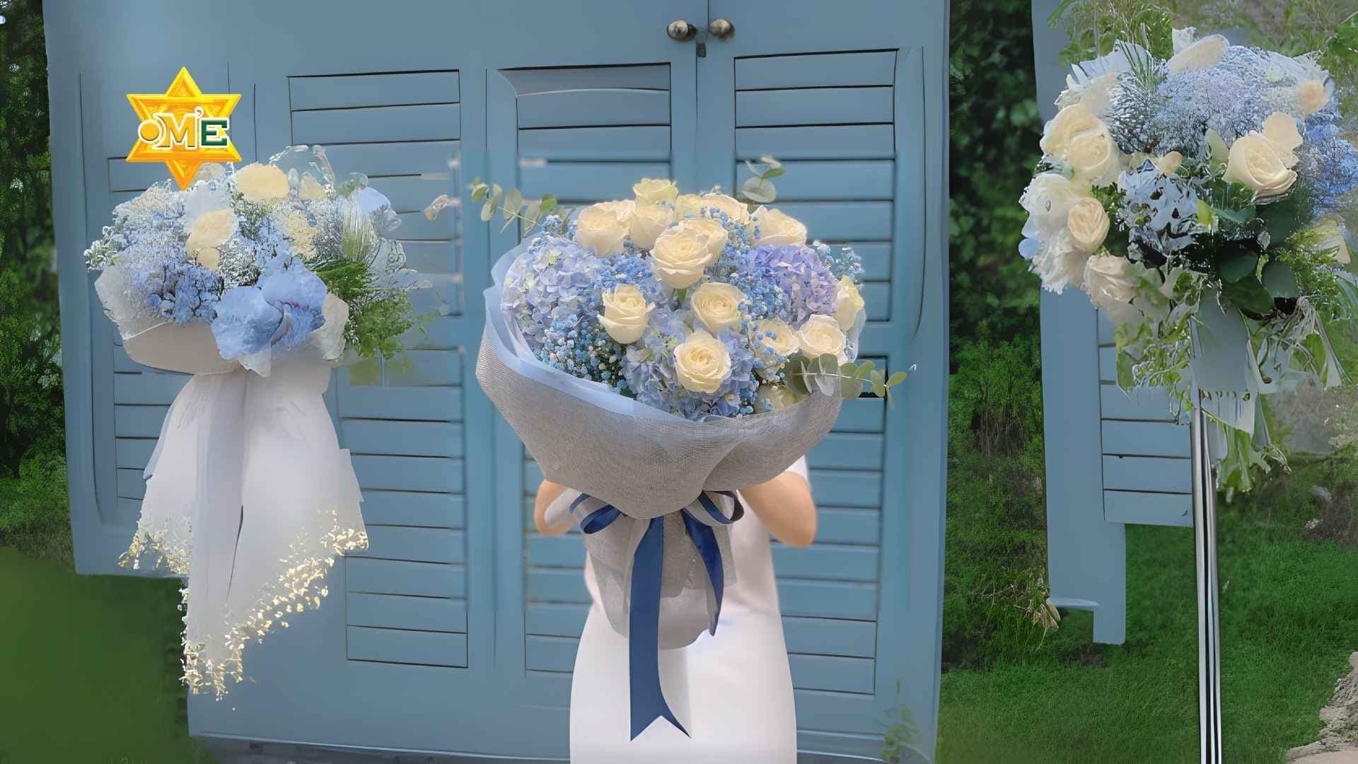 Bó hoa màu xanh dương – vẻ đẹp thanh khiết và sang trọng